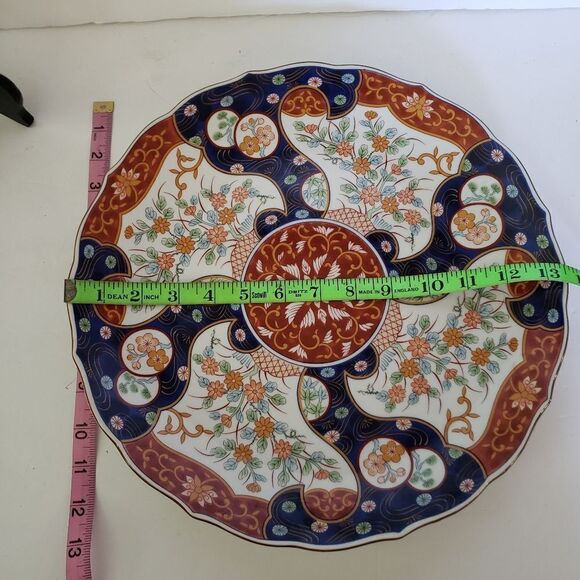 Japanese  Plate w/Stand - Picture 4 of 8